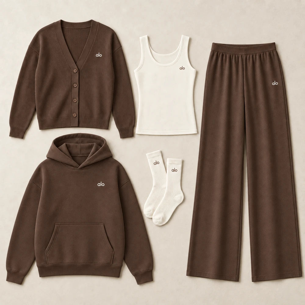 Four-Piece Cardigan and Hoodie Set
