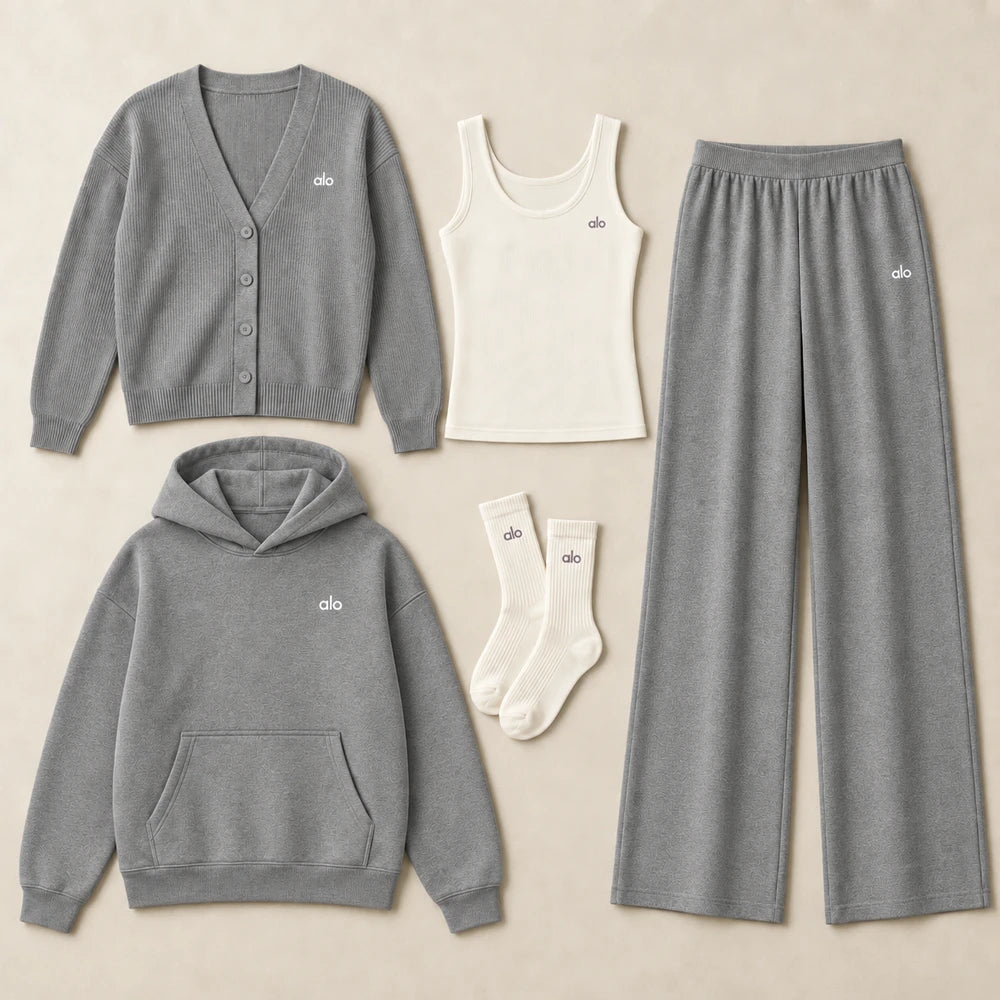 Four-Piece Cardigan and Hoodie Set
