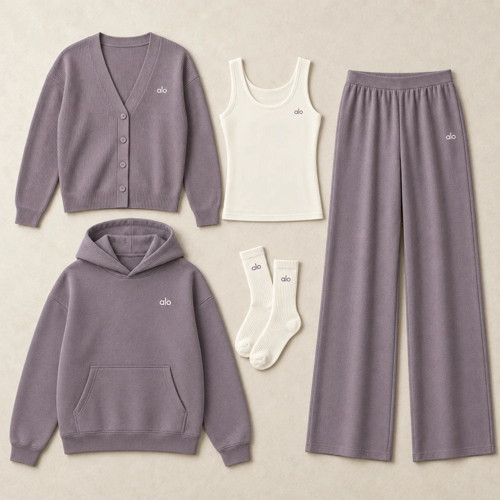 Four-Piece Cardigan and Hoodie Set