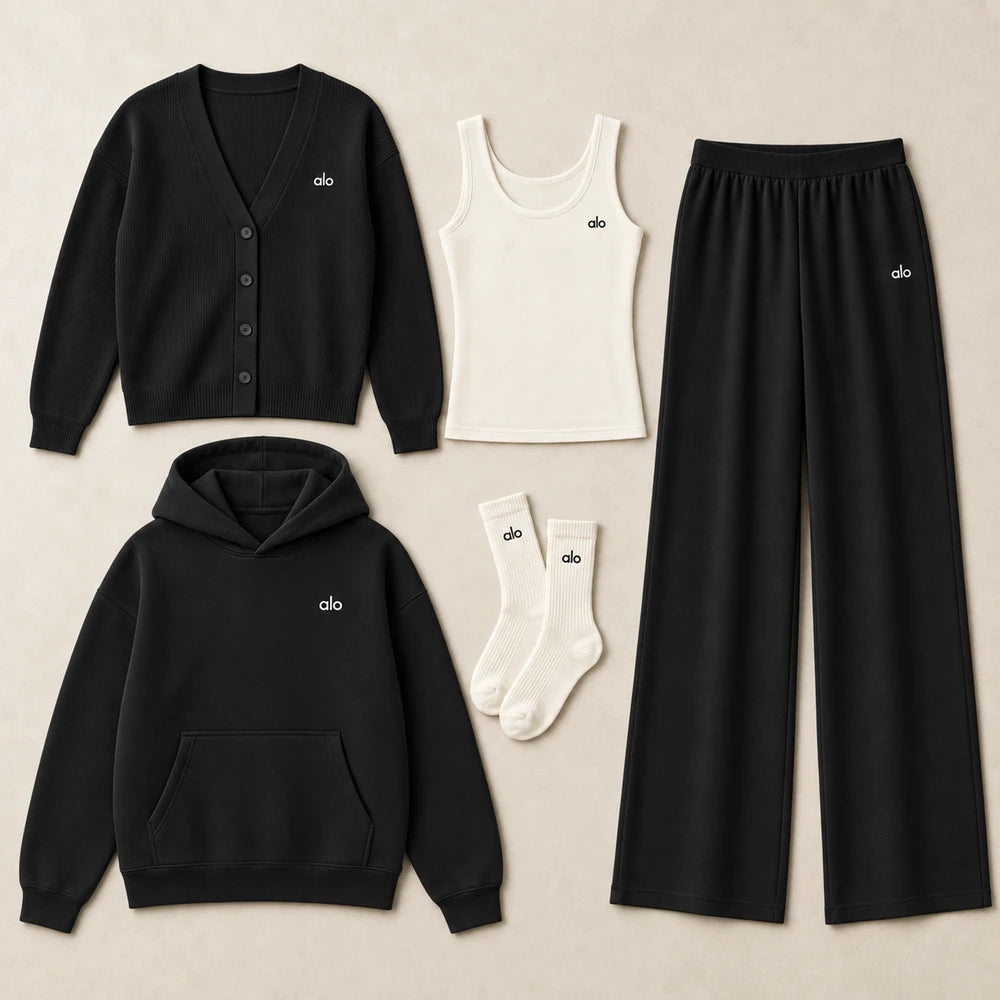 Four-Piece Cardigan and Hoodie Set