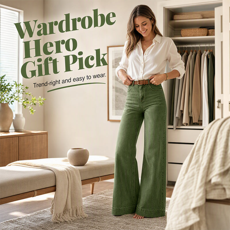 Longer-Looking Legs, Easy Comfort | Women's Vintage High-Waisted Wide-Leg Jeans